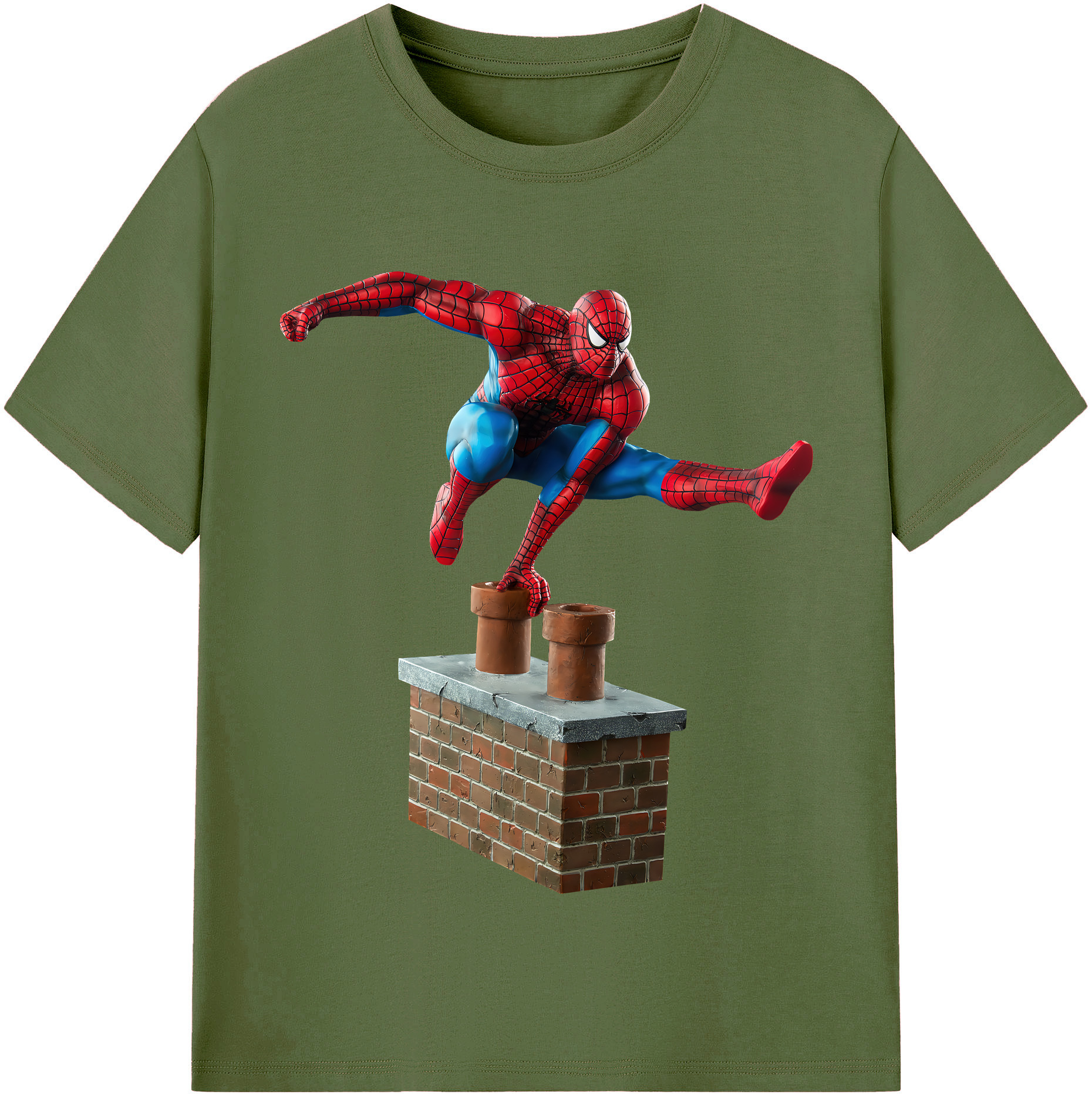 （画像用） Spider Man スパイダーマン 綿100％半袖Tシャツ（フロントプリント）